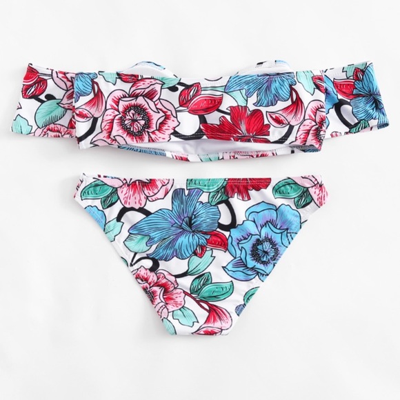 Off the shoulder floral bikini set - Picture 2 of 2